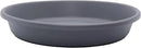 The HC Companies 10 Inch Round Plastic Classic Plant Saucer - Indoor Outdoor Plant Trays for Pots - 10.75"x10.75"x1.75" Warm Gray by GreenHaven Gardens