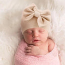 BQUBO Newborn Baby Hats Mittens Set Hospital Hat Beanie Infant Bow Hats Baby Gloves No Scratch Mittens for 0-6 Months by TinyTreasures Baby Boutique
