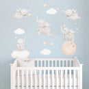Runtoo Elephant Wall Decal Kids Animals Art Wall Stickers Baby Nursery Bedroom Space Wall Décor by TinyTreasures Baby Boutique