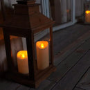 Homemory 3"x7" Outdoor Waterproof Flameless Candles with Timers and Remote Control, Battery Operated Candles, LED Plastic Candles, Ivory, Set of 3 by CozyNest Decor