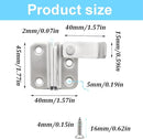 2 Pairs Slide Bolt Gate Latch Stainless Steel Brushed Finish Padlock Anti-Theft Hasp with Screws for Window Bedroom Bathroom Cabinet Mailbox Garden Pet Cage(UMK) by TinyTreasures Baby Boutique