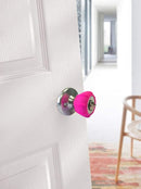 Enjoy Cover - 2 Pack Silicone Door knob Grips Maximum Grip Nonslip Arthritis & Senior Living Aids Grippy Easy Open Fits All Door Knob Universal Size Decorative (Hot Pink) by TinyTreasures Baby Boutique