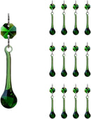 12pcs Raindrop Crystal Chandelier Prisms Parts, Hanging Crystals Beads for Chandeliers, Home Decoration by GreenHaven Gardens