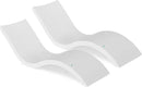 Ledge Lounger - Signature Chaise - Inside Pool & Sun Shelf Lounge Chair - Designed for Shallow Shelves Up to 9” - Compatible with All Pool Types - Poolside & Sun Deck Tanning - Set of 2 - White by GreenHaven Gardens