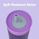 Owala Kids Insulation Stainless Steel Tumbler with Spill Resistant Flexible Straw, Easy to Clean, Kids Water Bottle, Great for Travel, Dishwasher Safe, 12 Oz, Purple (Peacock Palace) by TinyTreasures Baby Boutique