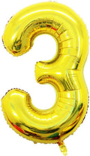 GOER Gold Foil Balloons Number 3,Huge Number Balloons for 3rd Birthday Party Supplies Anniversary Decorations(3 pcs,42 inch,32 inch,16inch) by TinyTreasures Baby Boutique