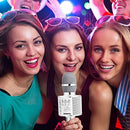 BONAOK Wireless Bluetooth Karaoke Microphone,3-in-1 Portable Handheld Mic Speaker for All Smartphones,Gifts for Kids Adults All Age Q37(Silver) by TinyTreasures Baby Boutique