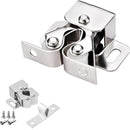 6 Pack Cabinet Latch - Double Roller Catch Hardware for Cupboard Closet Kitchen Cabinet Door Latches and RV Cabinet, Silver by TinyTreasures Baby Boutique