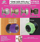New Enjoy Cover -Neon Green Silicone Door knob Grips Soft Glow Maximum Grip - Arthritis & Senior Living Aids Grippy Easy Open Fits All Door Knob Universal Size Maximum Grip Pack by TinyTreasures Baby Boutique