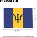 Barbados Barbadian Flag Garden Yard House 2x3 ft Flags Double Sided Print Banner Indoor Outdoor Party Home Decorations for Boat Dorm House Balcony by GreenHaven Gardens