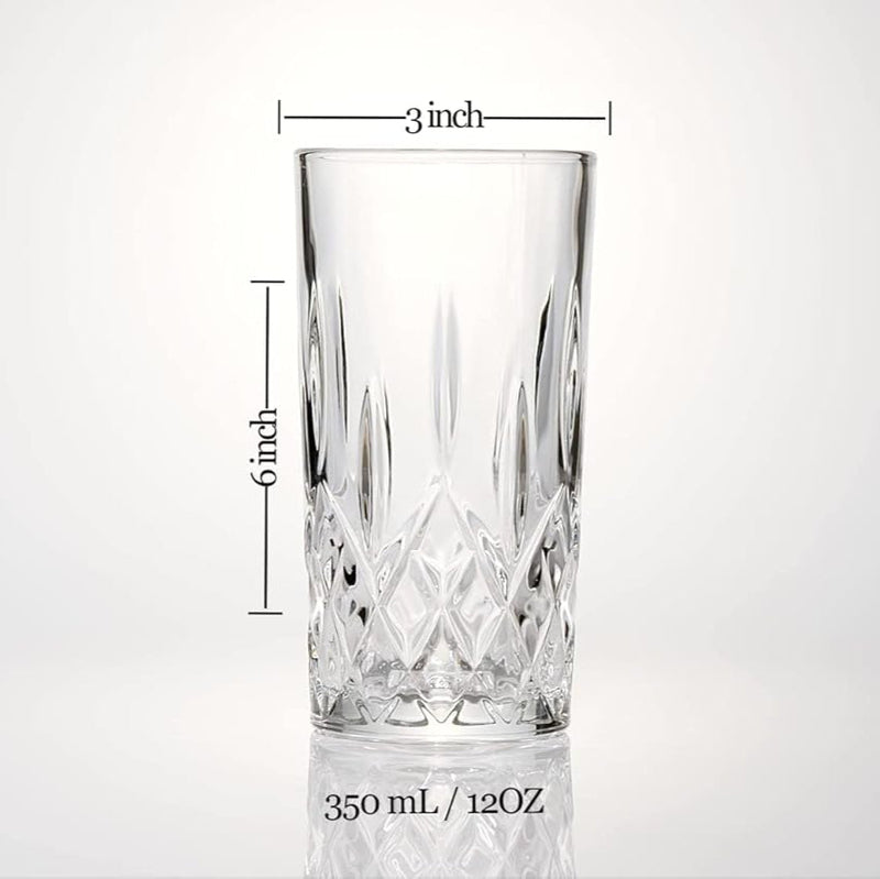Tom Collins Drinking Glasses – Premium Water Glasses – 12oz