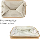 TheWarmHome Storage Bins for Shelves - Medium 3Pack 13.8L*9.8W*6.7H inch Canves Storage Basket for Organizing, Fabric Storage with Handles for Clothes Baby Dog Toys(Beige) by TinyTreasures Baby Boutique