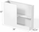 Stoog 38" Large Planters for Outdoor Plants, All-Weather Rectangular Metal Planter Box with Removable Insert Shelf, and Modern Design – Ideal for Plants, Flowers, Vegetables, Garden, White by CozyNest Decor