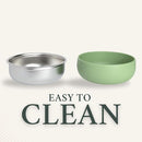 Monkey Proof™ Non-Toxic Stainless Steel Child Bowl 5” with Non-Slip Silicone Shell, Multi-color, (Set of 4 bowls) Unbreakable, Mess Free Feeding for Babies, Toddlers, Kids, BPA free by TinyTreasures Baby Boutique
