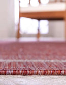 Unique Loom Outdoor Border Collection Area Rug - Soft Border (2' x 8' Runner, Rust Red/ Ivory) by GreenHaven Gardens