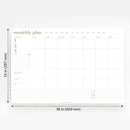 Bliss Collections Monthly Planning Pad, To Do List Notebook - Undated Tear-Off Sheets Notepad - Work Calendar, Organizer, Scheduler for Goals, Tasks - The Essential, 12" x 18", 18 Sheets by CozyNest Decor