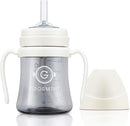 GROSMIMI Spill Proof no Spill Magic Sippy Cup with Straw with Handle for Baby and Toddlers, Customizable, PPSU, BPA Free 6 oz (White) by TinyTreasures Baby Boutique