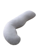 Momcozy Pregnancy Pillows for Side Sleeping, J Shaped Maternity Body Pillow for Pregnancy, Soft Pregnancy Pillow with Jersey Cover for Head Neck Belly Support, Grey by TinyTreasures Baby Boutique