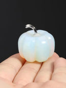 Jovivi Opalite Crystal Pumpkin Figurine, 1.2" Mini Carved Gemstone Pumpkin Statue Decor Healing Stones Decorative Ornaments for Fall Harvest Thanksgiving Halloween Decorations Home Decor by CozyNest Decor