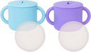WeeSprout Snack Containers, Food Grade Silicone Cups, Spill-Proof Tops For Toddlers and Babies, Premium Hard Plastic Travel Lids, Dishwasher Safe, Set of 2 Snack Catchers by TinyTreasures Baby Boutique