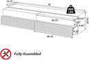 POVISON Fully-Assembled Mid Century Modern TV Stand, 78.74" Wood Media Console with Adjustable LED Light, Entertainment Center with Storage for Living Room by CozyNest Decor