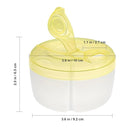 Accmor Baby Formula Dispenser On The Go, Formula Container to Go, Non-Spill Rotating Three-Compartment Formula Dispenser and Snack Storage Container for Infant Toddler Traveling by TinyTreasures Baby Boutique