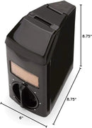Kitchen Art Spice Rack Select-A-Spice Auto-Measure Carousel 12 Compartments Black 8.75 x 8.75 x 6 inches by CozyNest Decor