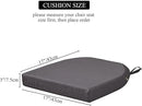 17 x 17 Inch Outdoor Seat Cushions for Patio Furniture with Non Slip and Ties Waterproof & UV Resistant Round Corner Outdoor Chair Cushions Replacement Set of 2, Gray by GreenHaven Gardens