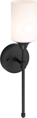 XiNBEi Lighting Wall Sconce, Bathroom Vanity Light with Glass, Wall Fixture Matte Black Finish for Bathroom XB-W1216-MBK by CozyNest Decor
