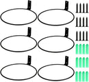6 Pack 8in Flower Pot Holder Ring Wall Mounted Metal Planter Hooks Hangers Wall Bracket Wall Planter Hook (6, 8")