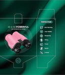 Compact Binoculars for Adults High Powered - OPAITA 20x32 Small Binoculars for Adults Kids with Low Light Vision for Hunting Cruise Ship Travel Concert Hiking Pink by TinyTreasures Baby Boutique