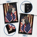 FLAGWIX Three Labrador Retriever Dogs, Patriot American Dog Flags - 4th of July Decorations for Home, Outside, Indoor Outdoor Flag, House Flag 30x40 - Double Sided, Heavy Duty Canvas, Fade Resistant by GreenHaven Gardens
