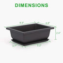 GROWNEER 6 Packs 6.5 Inch Bonsai Training Pots with Drainage Humidity Trays, Bonsai Tree Kits with 1 Repotting Mat, Growing Planter for Garden, Yard, Balcony, Office, Indoor, Outdoor by GreenHaven Gardens