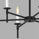 Black LED Chandeliers, Round Candle Hanging Lamp Ceiling, Modern Bedroom Chandelier Light Fixture for Kitchen Island Dining Room Living Room Farmhouse (Black-B 6Lights) by CozyNest Decor