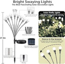 OZS 4Pack 32LED Solar Garden Lights - Solar Lights Outdoor, Solar Firefly Lights, Solar Swaying Light, Sway by Wind, Solar Fairy Lights Waterproof for Garden Patio Pathway Decoration(Cool White) by GreenHaven Gardens