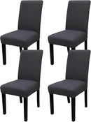 JQinHome 4 Pcs Dining Chair Slipcover, High Stretch Removable Washable Chair Seat Protector Cover for Home Party Hotel Wedding Ceremony by CozyNest Decor