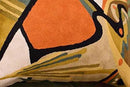 Lumbar Modern Pillow Cover - Kandinsky in Flow Burnt Orange Abstract Farmhouse Pillowcase Modern Chair Cushion Contemporary Outdoor Cushions Hand Embroidered Wool Size 14x20 by CozyNest Decor