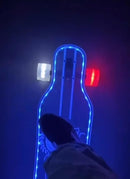 Clear Longboard Skateboard - Transparent Acrylic Long Boards with Light-Up LED Wheels for Smooth Rides - Ride The Streets in Style with Longboard Built for Beginners & Pros Alike by TinyTreasures Baby Boutique