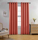 MIUCO Blackout Curtains Room Darkening Curtains Textured Grommet Panels for Living Room 2 Panels 52x84 Inch Long Rust by TinyTreasures Baby Boutique