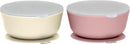 WeeSprout Suction Bowls for Baby & Toddlers (Set of 2) - 100% Silicone w/Plastic Lid - Leak Proof Feeding Supplies - Dishwasher & Microwave Safe Infant Dinnerware w/Extra Strong Base by TinyTreasures Baby Boutique