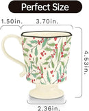 360ml -12.17oz Painted Cherry Fruit Ceramic Mug - Cute irish Coffee Glasses for Latte, Espresso - Gift for Women, Dishwasher Safe by CozyNest Decor