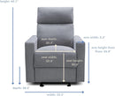 Nurture& The Glider Premium Power Recliner Nursery Glider Chair with Adjustable Head Support | Designed with a Thoughtful Combination of Function and Comfort | Built-in USB Charger (Gray) by TinyTreasures Baby Boutique