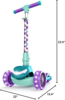 Jetson Character Kids Kick Scooter, LED Lights on Stem & Light-Up Wheels, Lightweight Frame, Height-Adjustable Handlebar, Lean-to-Steer System, Easy-Fold Mechanism by TinyTreasures Baby Boutique