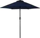 Sunnydaze Outdoor Patio Umbrella - Polyester Table Market Umbrella with Push-Button Tilt and Crank - 6 Sturdy Ribs - Blue - 7.5ft by GreenHaven Gardens