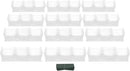 12Pieces 3-Pot Wall Planter Vertical Garden Plant Walls Wall Mounted Vertical Planter with Water-Storage Layer Stackable Wall-Mounted Flower Pot for Gardens, Balconies 180.78lbs Total Capacity (White) by CozyNest Decor