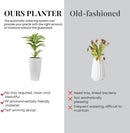 2Pack 22" High Modern Plant Pots Planter-Self-Watering Indoor/Outdoor Planting with Drain Holes, Water Level Monitor, Inner Bucket for Front Porch Patio, White Rattan Conical by CozyNest Decor
