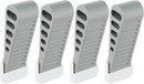 JQK Rubber Door Stopper Wedge, Grey 4 Pack Soft TPR Premium Door Stops for Bottom of Heavy Duty Door on Tile, Concrete, Carpet, Wooden Floor, DSB61-GY-P4 by TinyTreasures Baby Boutique