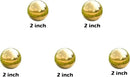 Nerien Gazing Ball, 2 Inch Stainless Steel Garden Mirror Globe, Polished Ornament Sphere, Hollow Floating Reflective Hemisphere, for Home Outdoor Pond Housewarming Swimming Decoration, Gold, 5pcs by GreenHaven Gardens