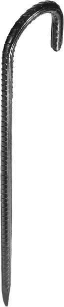 VEVOR Rebar Stakes, 16-Inch, Heavy-Duty 0.4 in Diameter J Hook, Galvanized Steel Ground Anchors with Chisel Point End & Rust-Resistant Coating, for Gardening Support, Fence, Camping Tents (24-Pack) by CozyNest Decor