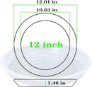 Plant Saucer 6 Pack of 12 inch, Clear Plastic Flower Plant Pot Saucer, Heavy Duty Plant Drip Trays Saucers for Indoor, Plant Water Tray for Planters by GreenHaven Gardens